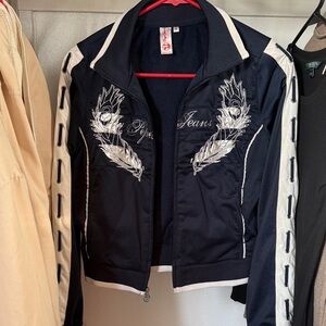 Women's Navy Embroidered Jacket